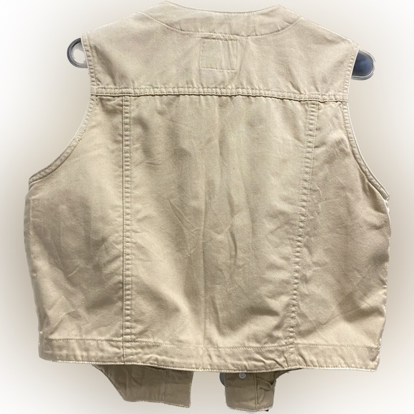 Vintage Northern Spirit Wear Tan Khaki Cotton Vest - Picture 5 of 6